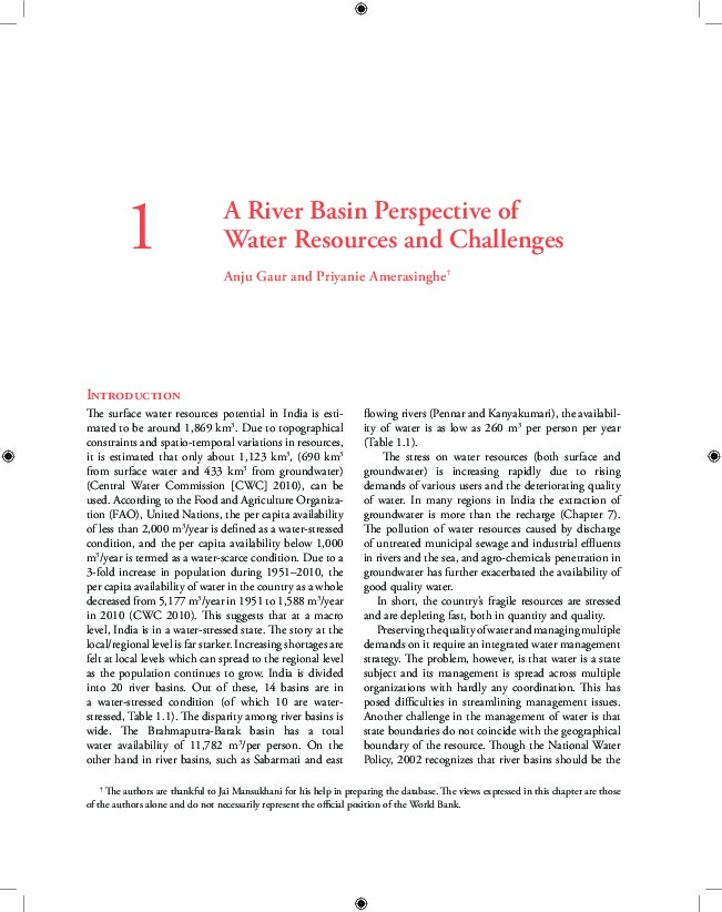 A River Basin Perspective of Water Resources and Challenges