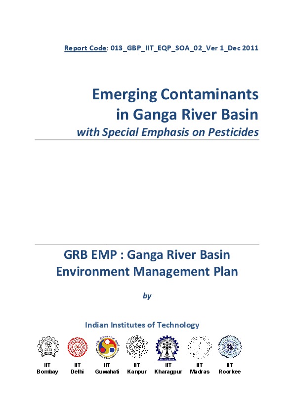 Emerging Contaminants in Ganga River Basin