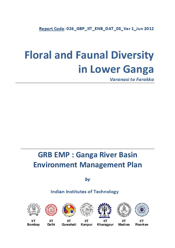 Floral and Faunal Diversity in Lower Ganga: Varanasi to Farakka