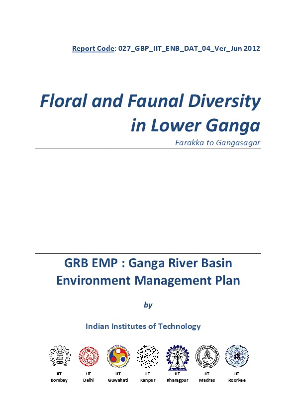 Floral and Faunal Diversity in Lower Ganga: Farakka to Gangasagar