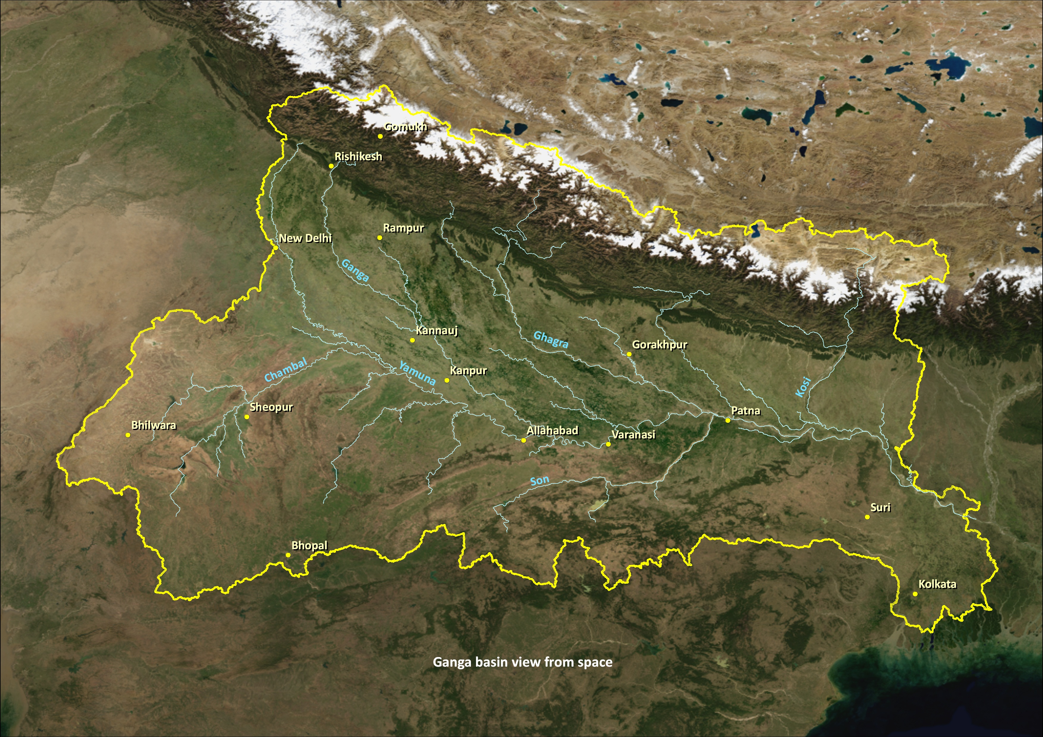 Geospatial Technology Support for National Mission for Clean Ganga