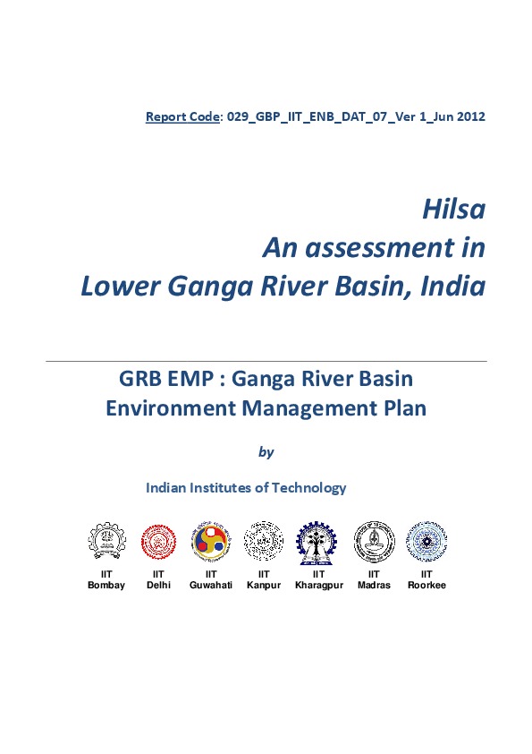 Hilsa: An assessment in Ganga River Basin, India