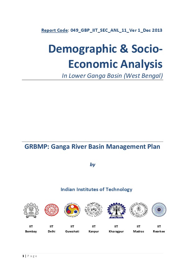 Demographic & Socio-Economic Analysis In Lower Ganga Basin (West Bengal)