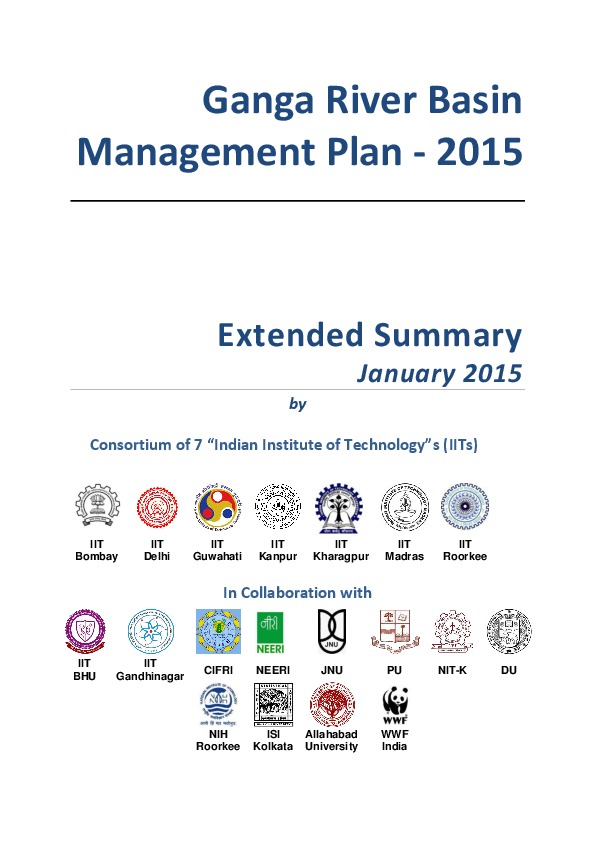 Ganga River Basin Management Plan - Extended Summary - 2015