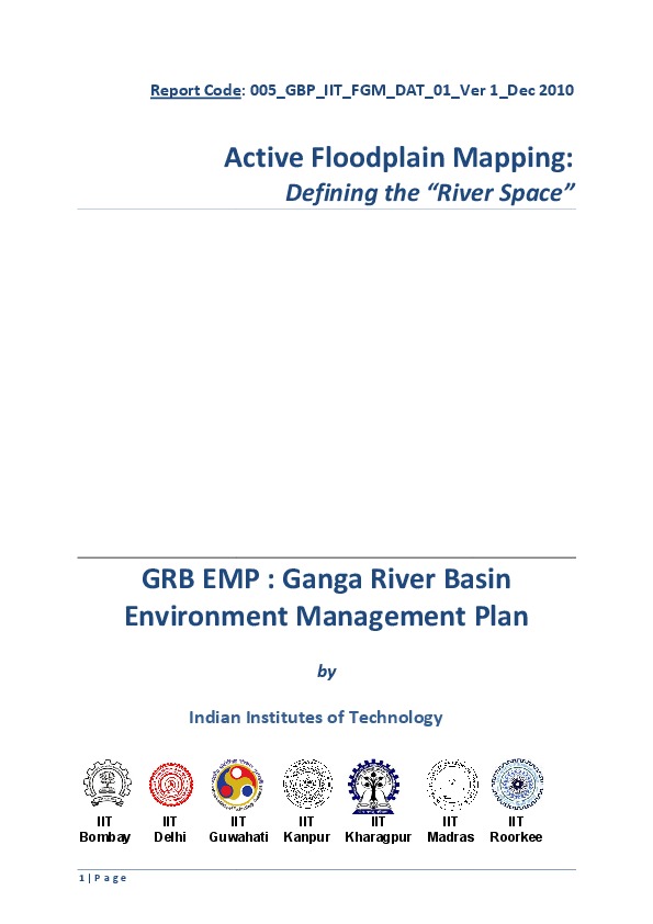 Active Floodplain Mapping: Defining the "River Space"
