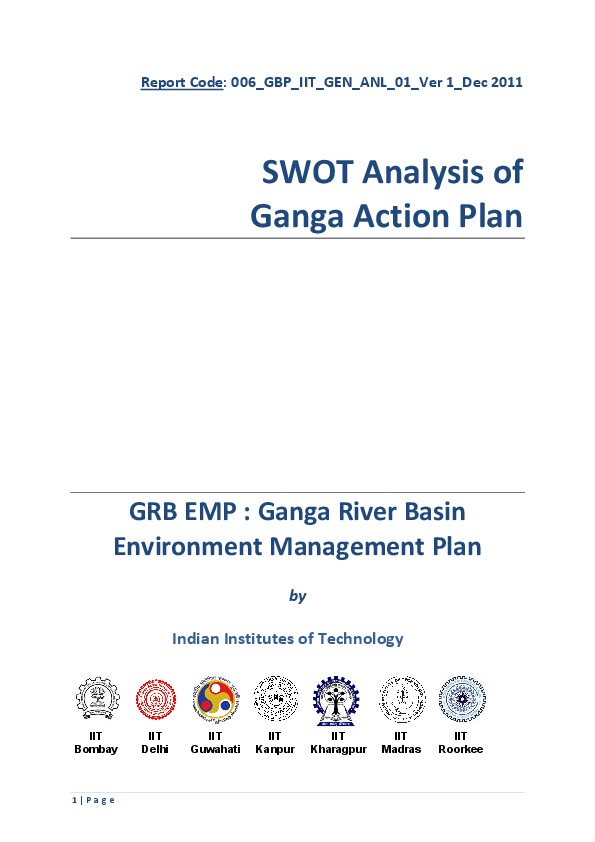 SWOT Analysis of Ganga Action Plan