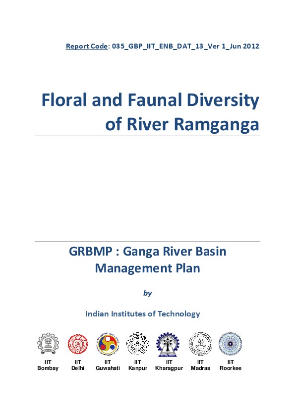 Floral and Faunal Diversity of River Ramganga