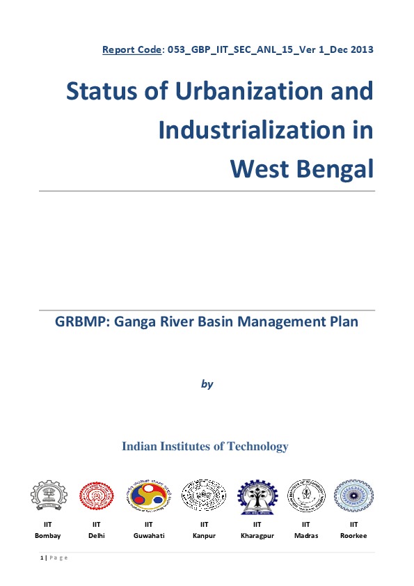 Status of Urbanization and Industrialization in West Bengal