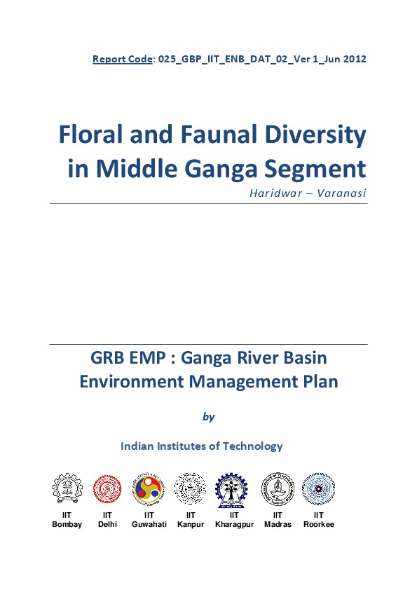 Floral and Faunal Diversity in Middle Ganga Segment
