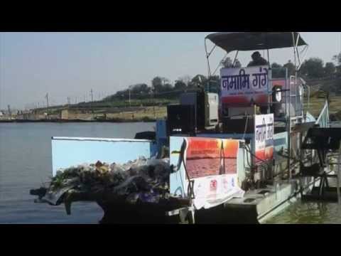Special Trash Skimmer technology for cleaning Ganga